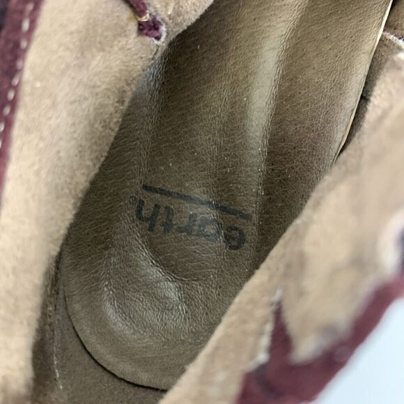 Earth Origins Avani Buckeye Bootie Burgundy Suede Ankle Boot Zip Strap Women 6.5 - Picture 12 of 15